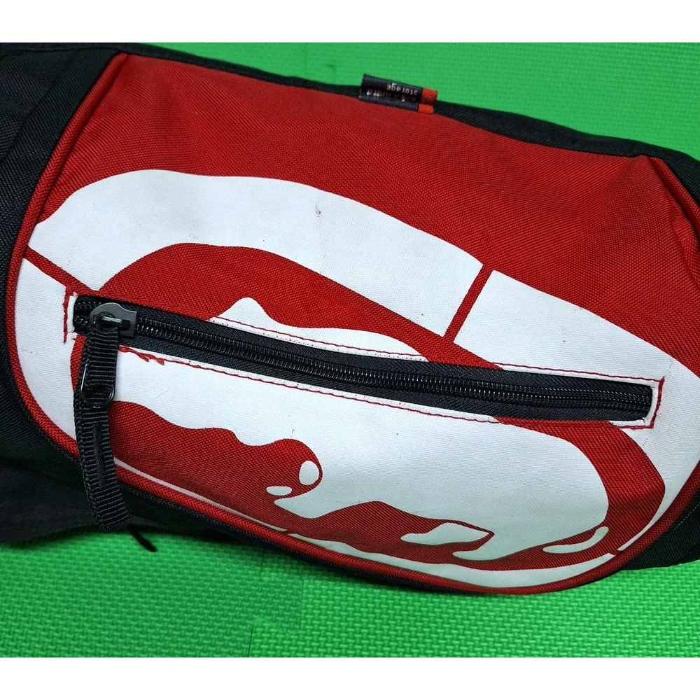 Marc Ecko Unltd Red & Black Crossbody Laptop Messenger Bag Shoulder Strap Y2K